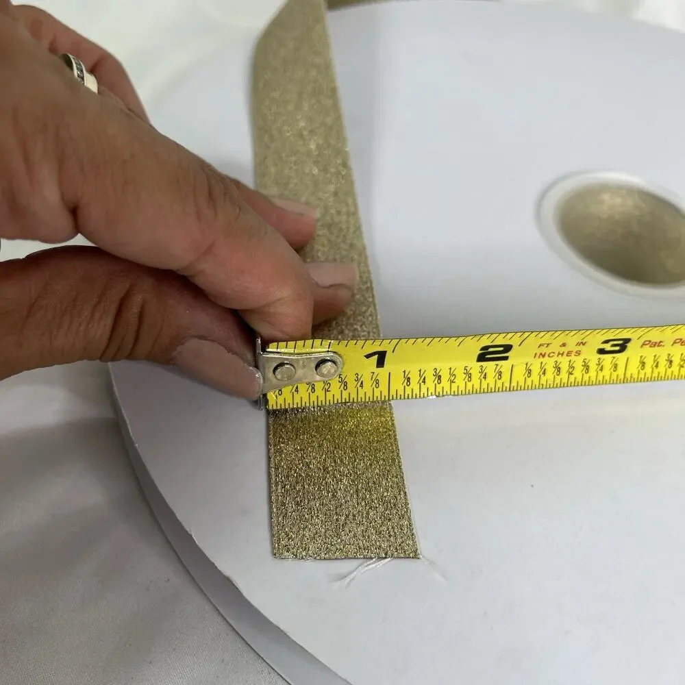 Gold Shimmer Ribbon Lace Almost Full Big Roll, Christmas, holidays, decoration